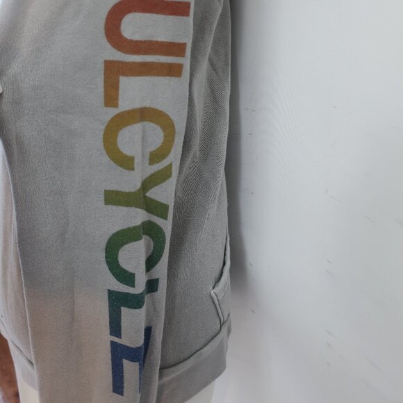 Womens Aviator Nation x Soulcycle Gray Rainbow Full Zip Hoodie L - Picture 9 of 15